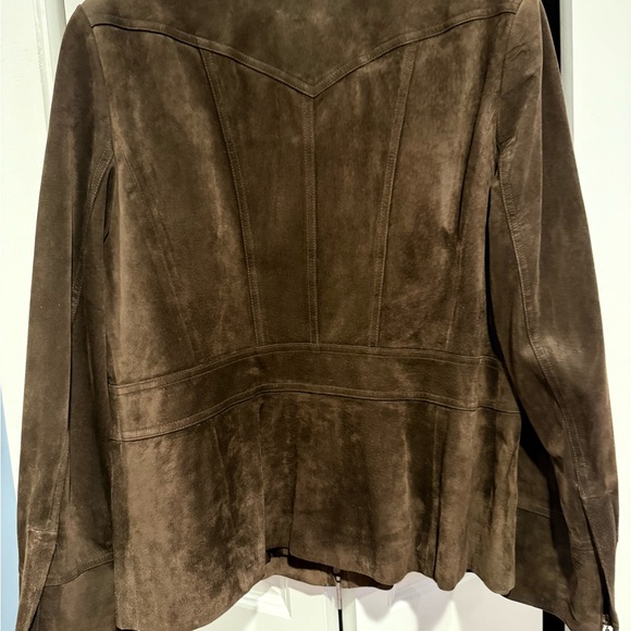 NEW SPECIAL $58 TRIBAL Size 12 Women’s Dark Chocolate Brown Suede Jacket - Picture 2 of 11